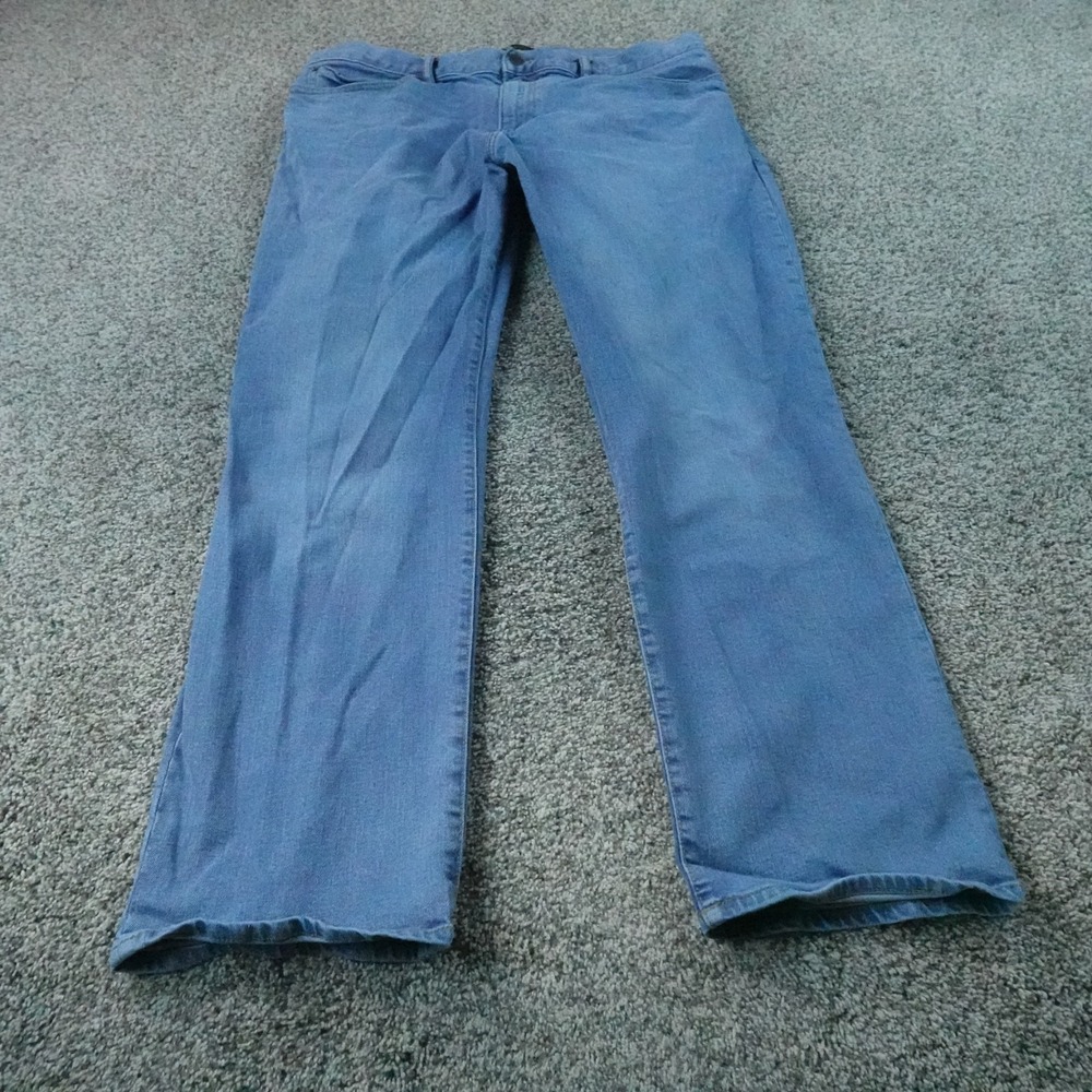 Gap Jeans Mens 38X30 Light Blue Denim Pants Straight Leg Stretch Preppy Mid Rise